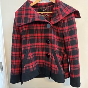 Guess Plaid Red Jacket